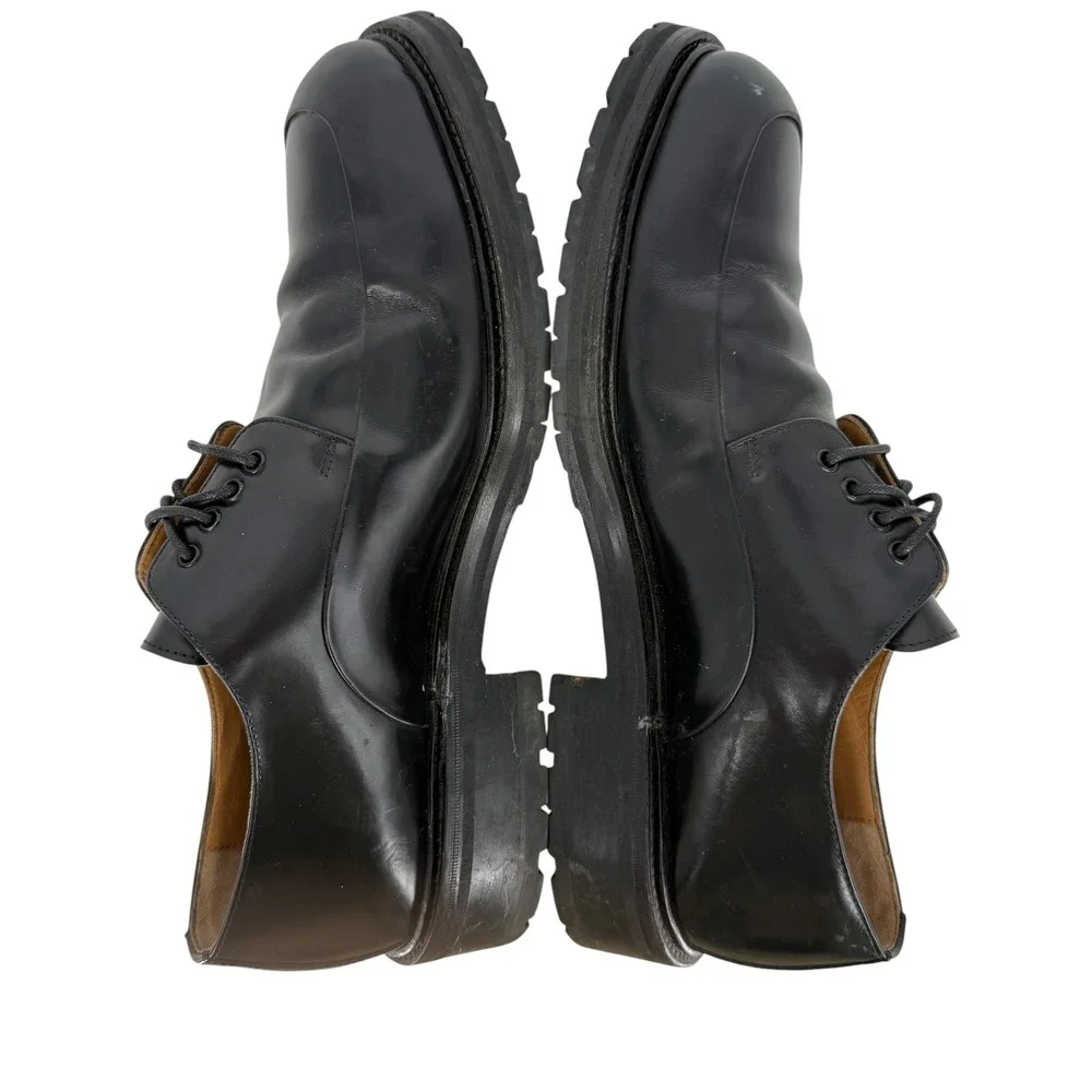 To Boot New York Apron Toe Derby Shoes Men 10.5 Black Leather Chunky Lug Sole